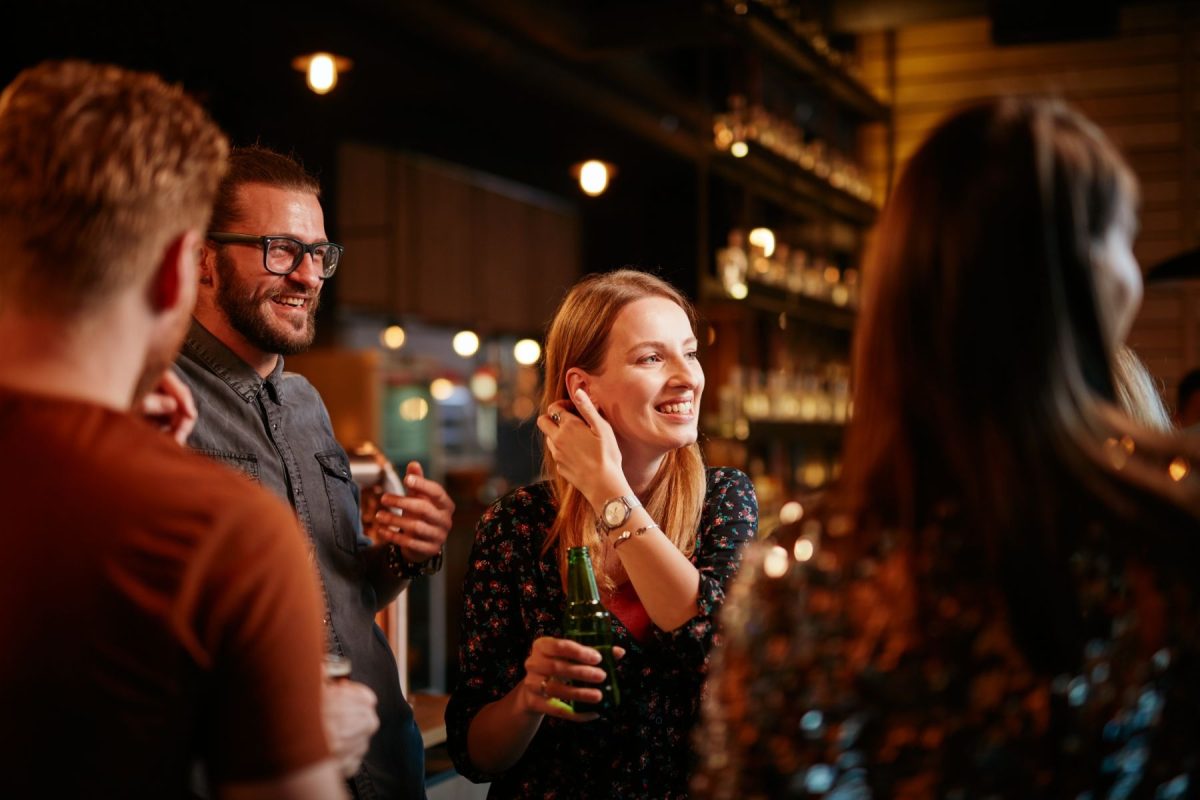 friends at a bar